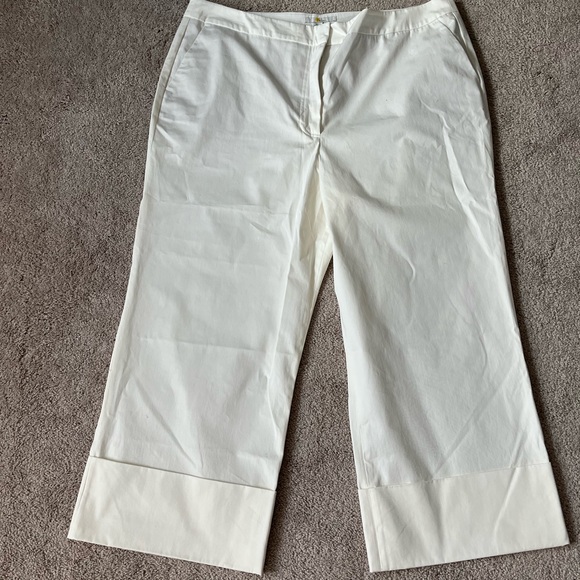 Boden Pants - NWOT Boden ivory cropped wide leg pants 16